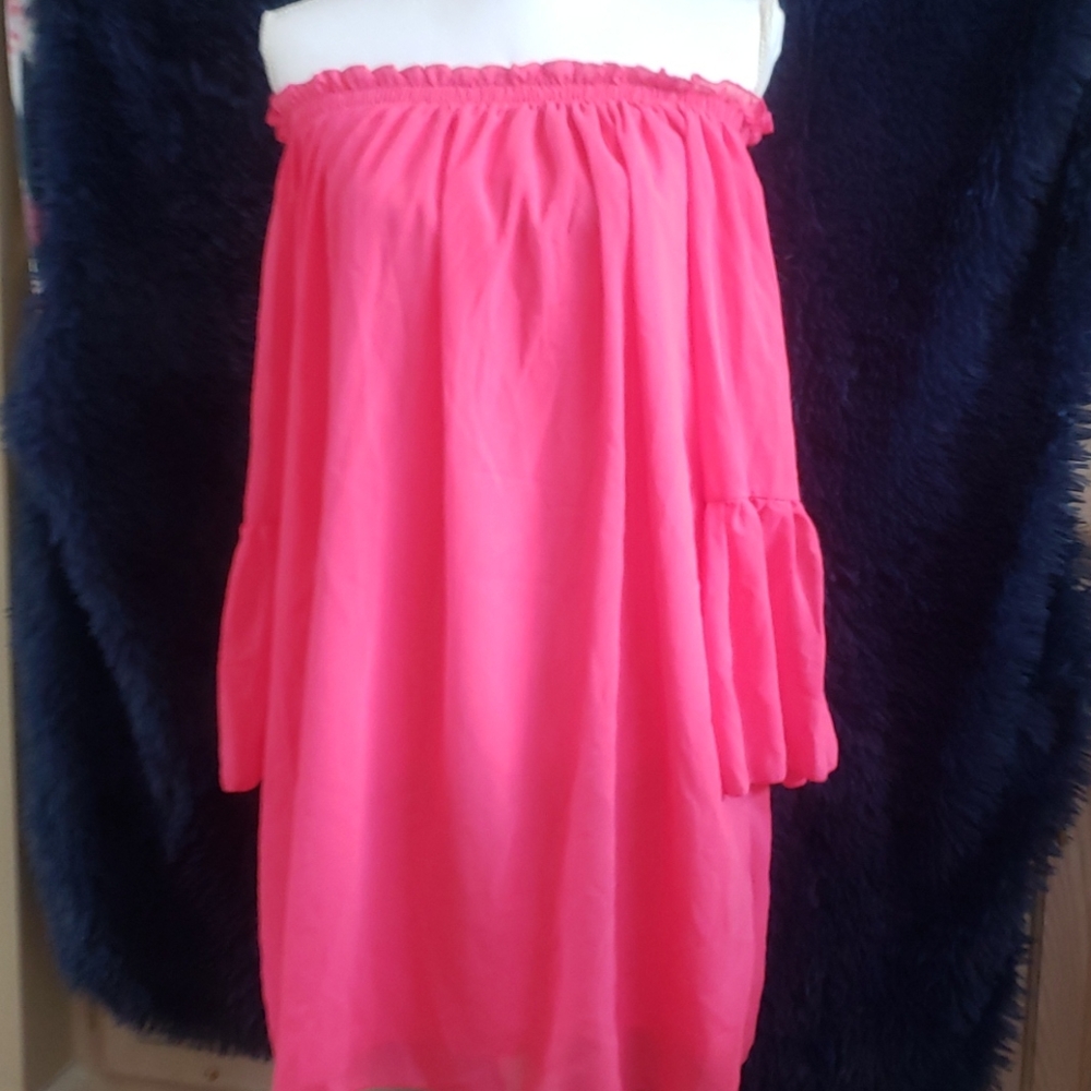 Pink chiffon dress